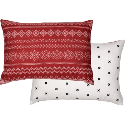 Housse de coussin réversible des Fêtes