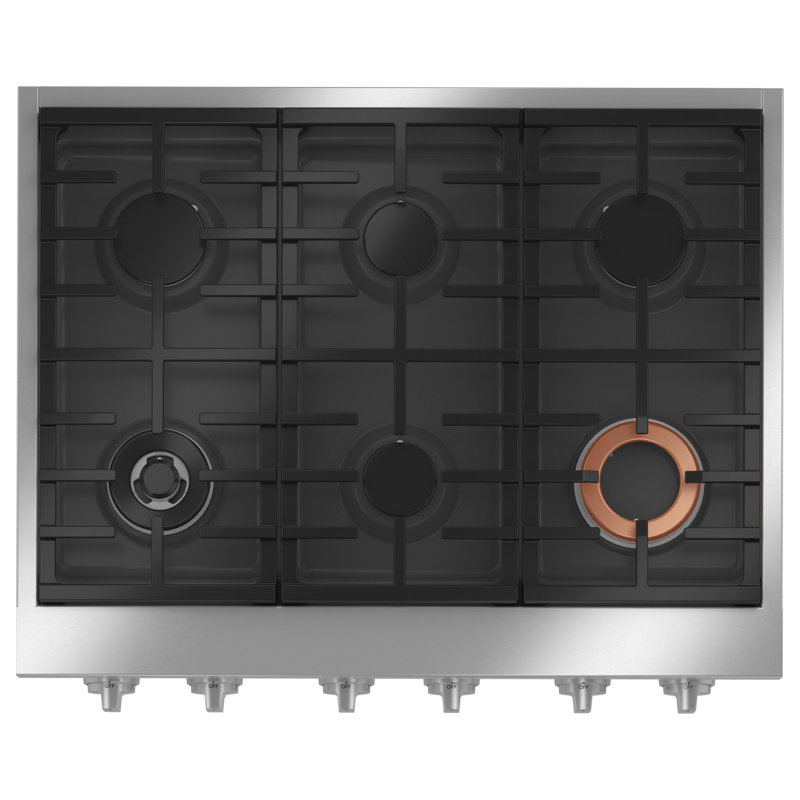 Café 36" Commercial-Style Gas Rangetop With 6 Burners (Natural Gas), Stainless Steel