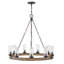 Lustre d'extérieur rustique à un niveau à 9 lumières Sawyer-689258364