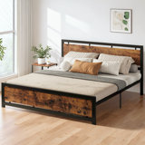 California King Bed Frames with Headboard and Strong Metal Support Frame, Easy Assembly, Noise-Free