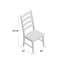Chaise d'appoint en bois massif Matanzas