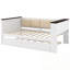 Lit de jour simple en bois avec tablettes de rangement, dossier rembourré, port USB et lit gigogne-1440910161