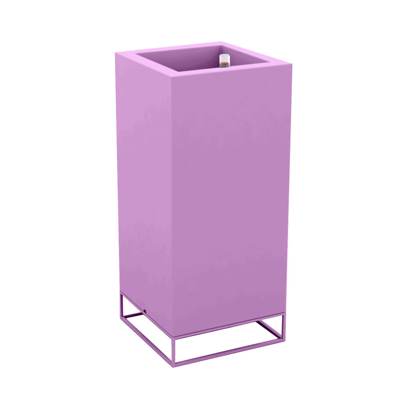 Vela Resin Pot Planter, 35.5" H x 15.75" W x 15.75" D, Ice