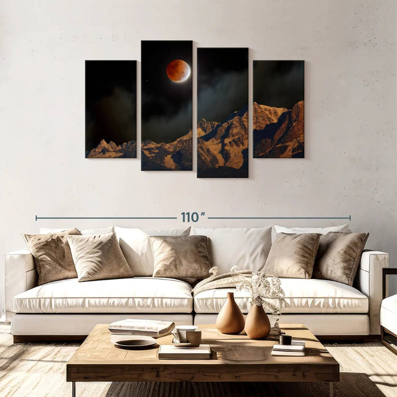 Oberle Himalayan Lunar Eclipse, 48" H x 75" W