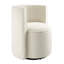 Fauteuil pivotant en tissu Della Boucle