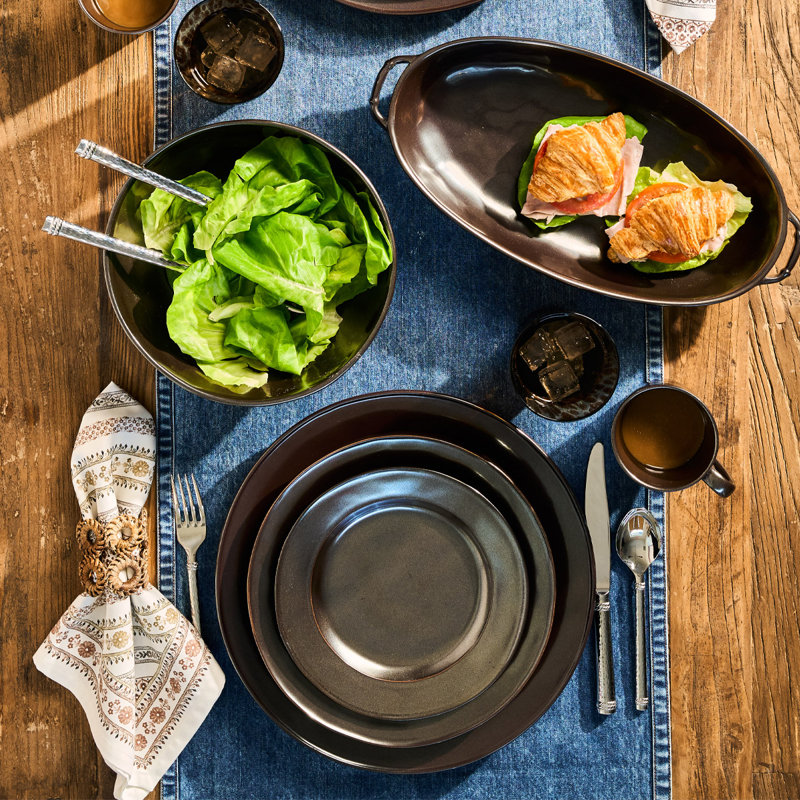 Pewter Stoneware Berry Bowl