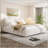  Upholstered Platform Bed with Removable Pillow Headboard, Soft Boucle Fabric, Modern and Comfortable Design-2026426554