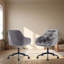 Chaise de bureau en velours à roulettes Elegent