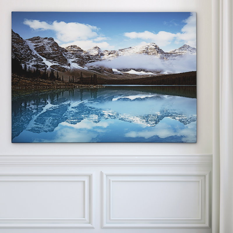 « valley of ten peaks », reproduction d’impression sur toile tendue, H 12 po x l 18 po x P 1,5 po