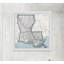 «White Louisiana Map», cadre photo-449969960