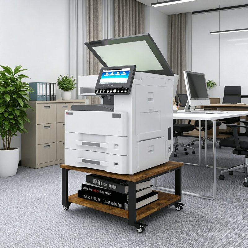 32.5cm H x 60cm W Printer Stand, Brown
