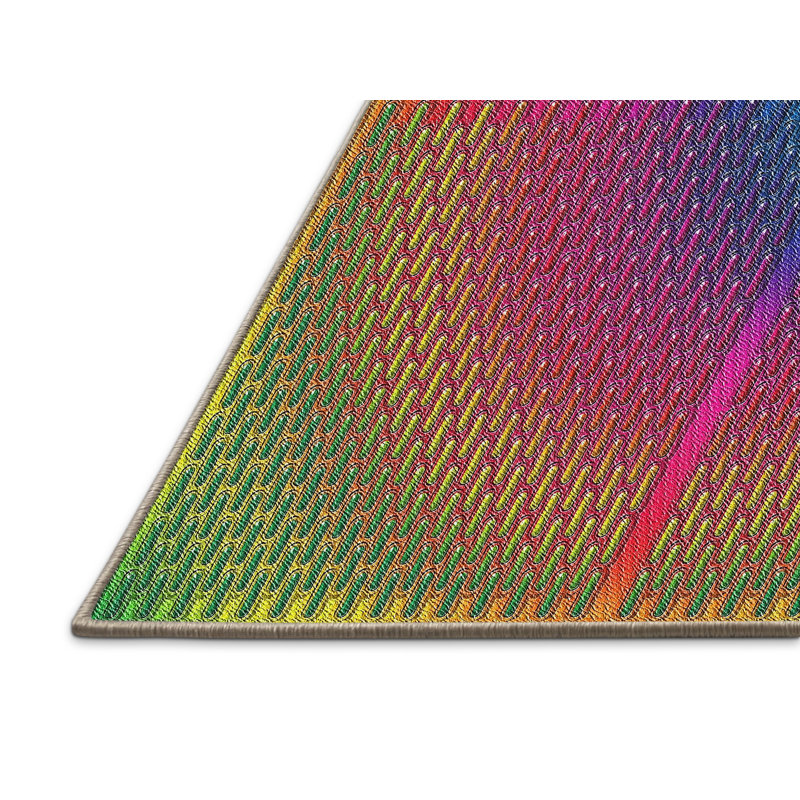 Jaune Tapis décoratif, Rectangle 5 pi x 7 pi