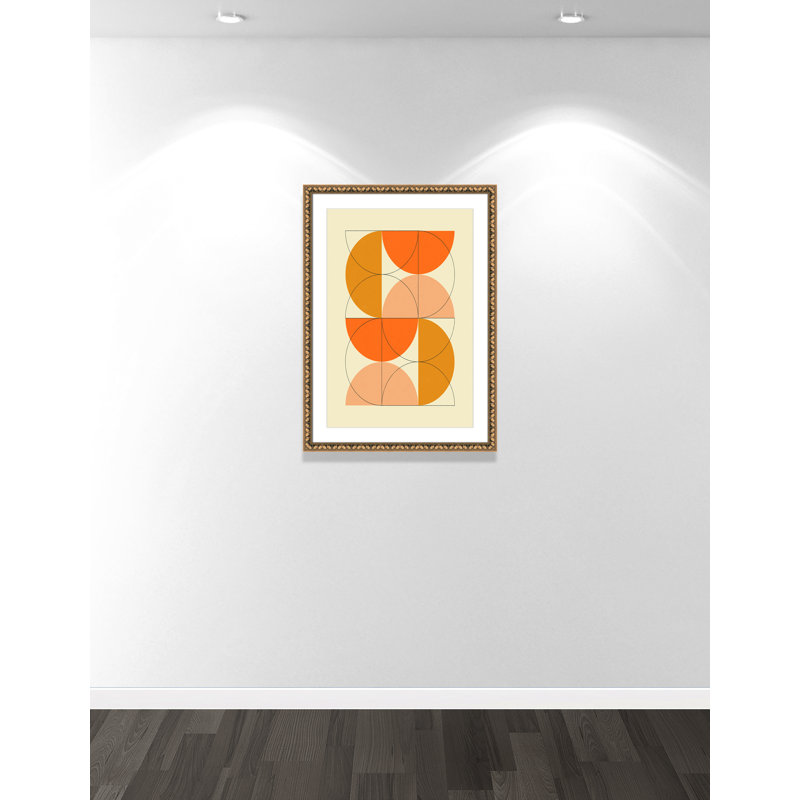 «Imaginaire 2» par Blue, L 26,5 po x H 36,5 po, Imprimé mat, Perles de feuilles dorées