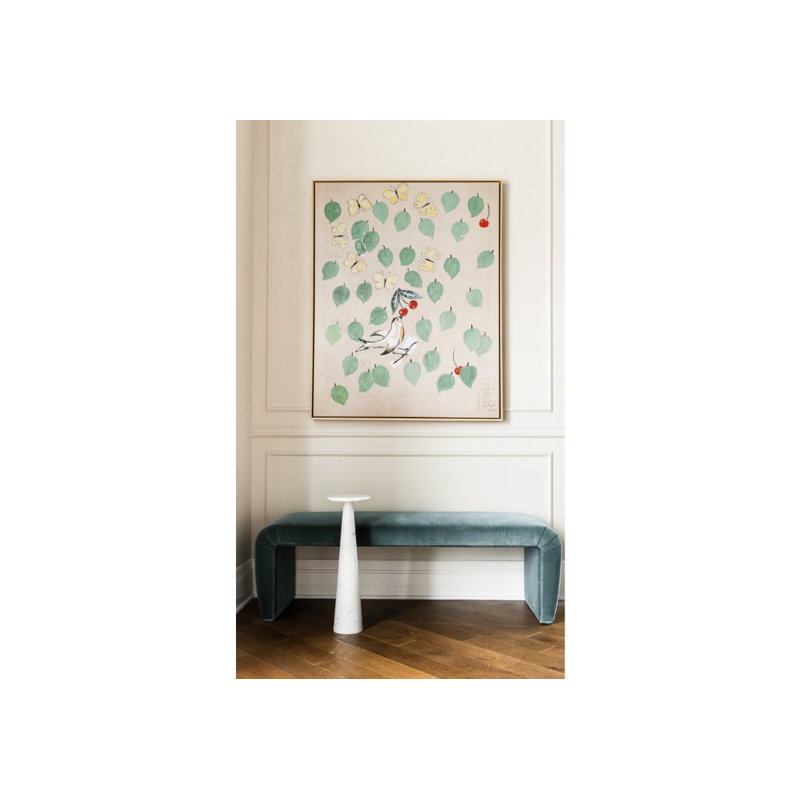 Upholstered Bench, Teal