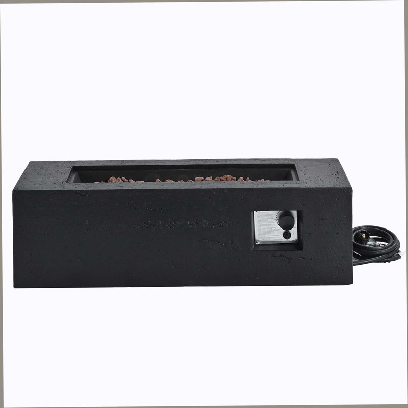 Outdoor Rectangular Propane Fire Pit 40000 BTU,41.9''Patio Heater With Stainless Steel Burner And Free Lava Rocks,Waterproof Cover,Suitable For Courtyard,Lawn,Patios, Decks,Swimming Pool