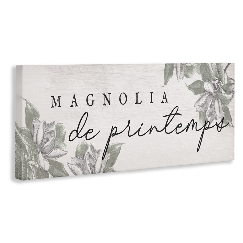 Spring Magnolia French Expression, par Lil 'Rue, H 13 po x l 30 po
