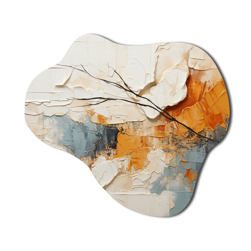 Minimalisme moderne scandinave sérénité Art - nuage moderne-scandinave en métal, reproduction de sculpture murale asymétrique