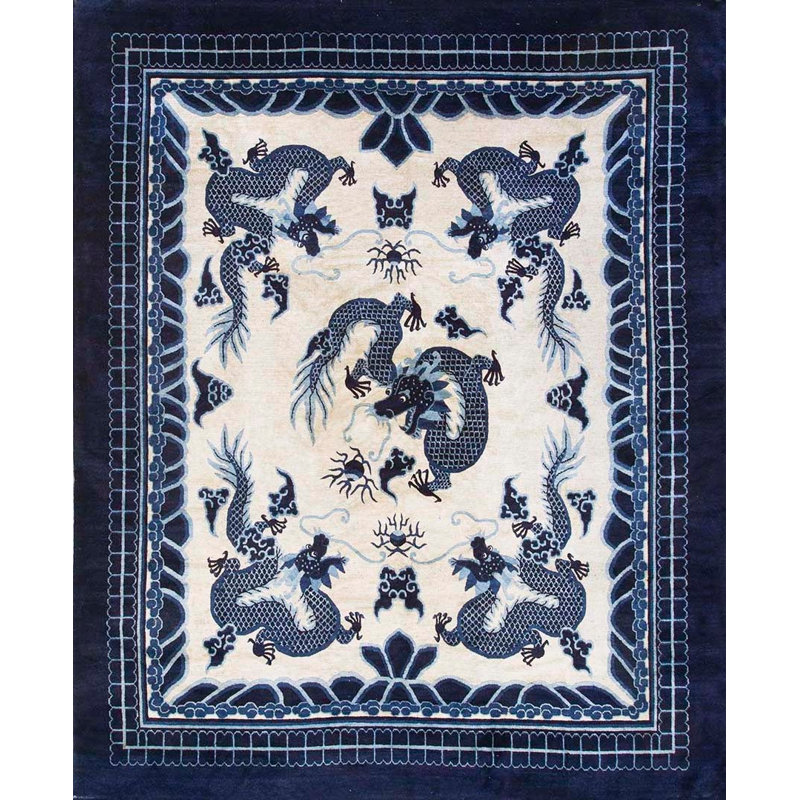 Late 19th Century Chinese Peking Dragon Carpet 8' 8" ( 264 cm )x10' 8"( 325 cm )