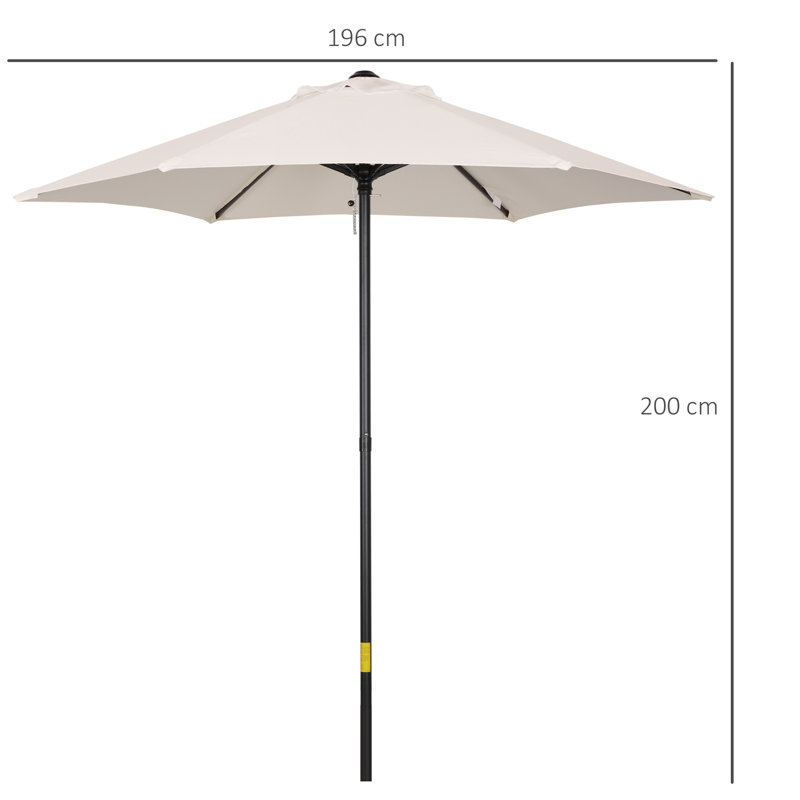McKenney 196cm Market Parasol, White