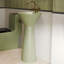 Lavabo sur pied en céramique vert vintage, meuble-lavabo compact pour petites salles de bain