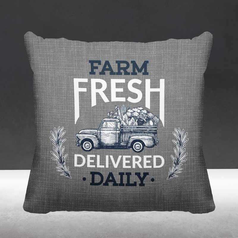 Coussin intérieur / extérieur Ringo Farm, L 19 po x H 19 po, gris