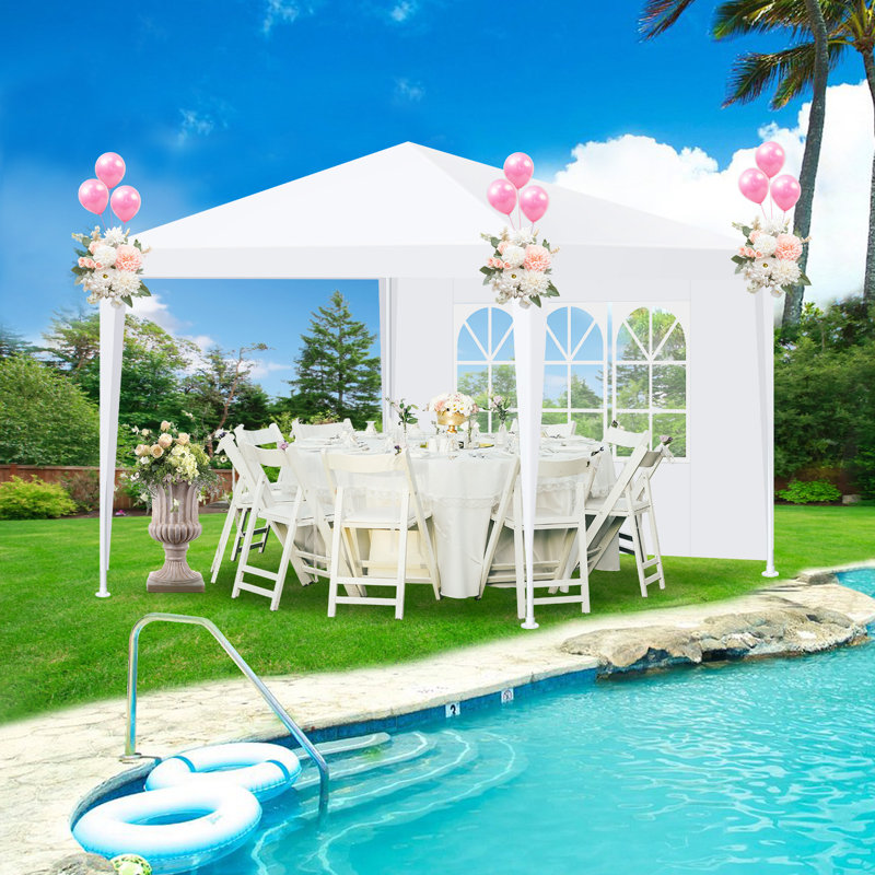 10x10/10x20/10x30 FT Canopy Party Tent with 4/6/8 Removable Sidewalls, Waterproof Outdoor Shelter , 103" H x 120" W x 120" D