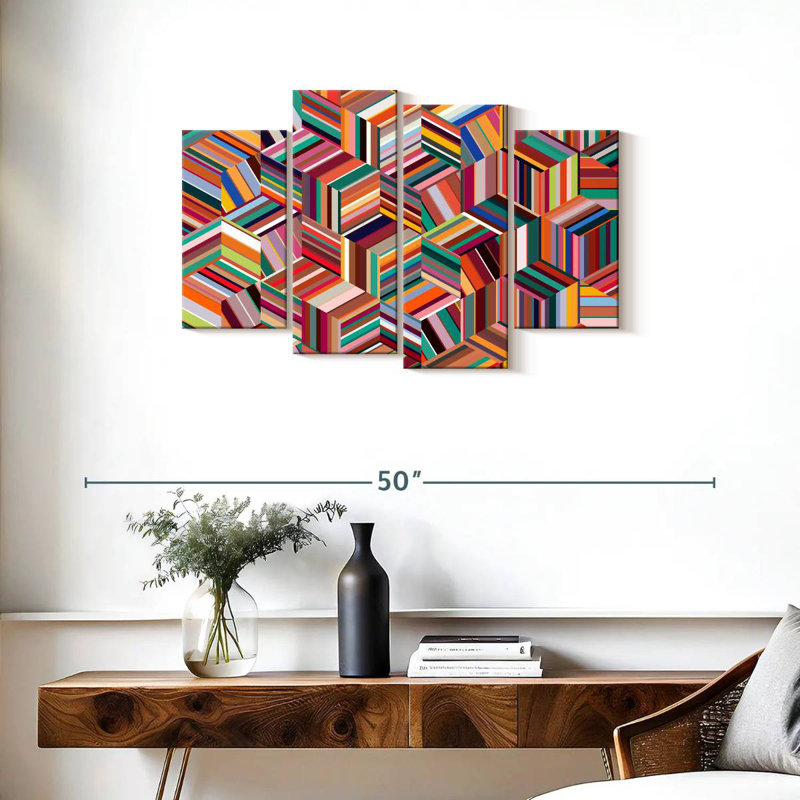 Cubes géométriques abstraits Avery, H 22 po x l 36 po