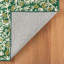 Machine Woven Polyester Floral Area Rug in Green/Yellow/Cream-2077886941