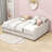Tianne Upholstered Platform Daybed with USB and Twin Trundle-1743758349