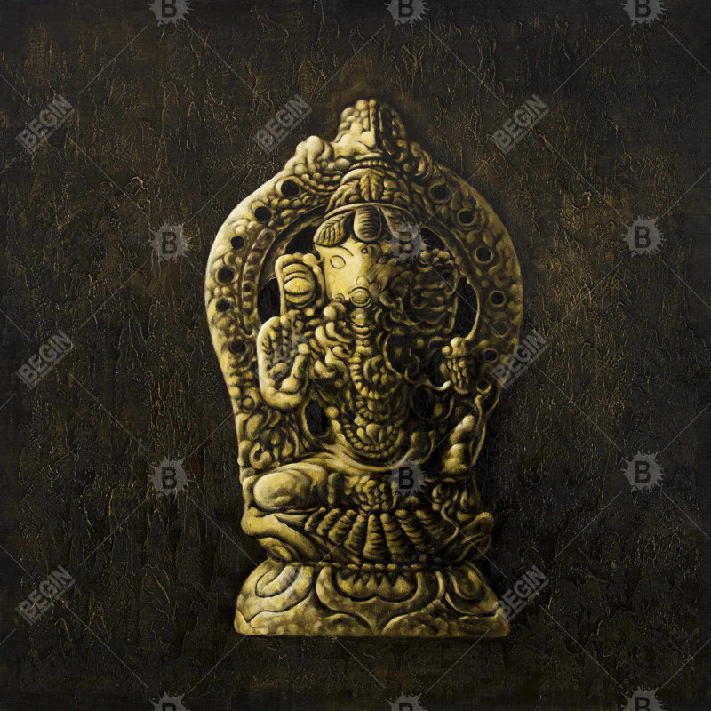 «Lord Ganesha», reproduction d'art sur toile pour le salon