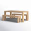 Linzy 6-Person Pine Solid Wood Dining Set-297788044