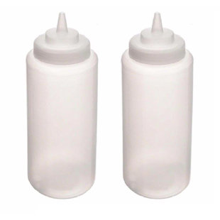 OXO Good Grips Prep & Go Leakproof Silicone Squeeze Bottle - 2 Pack, White