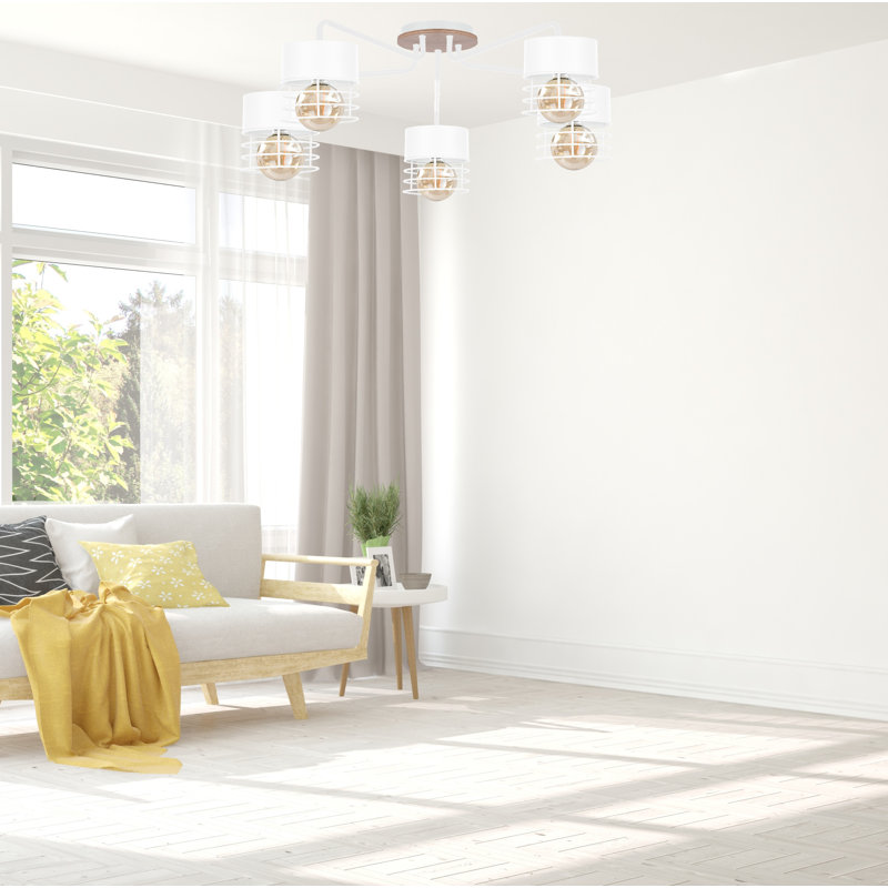 Burakcan Flush Mount, White