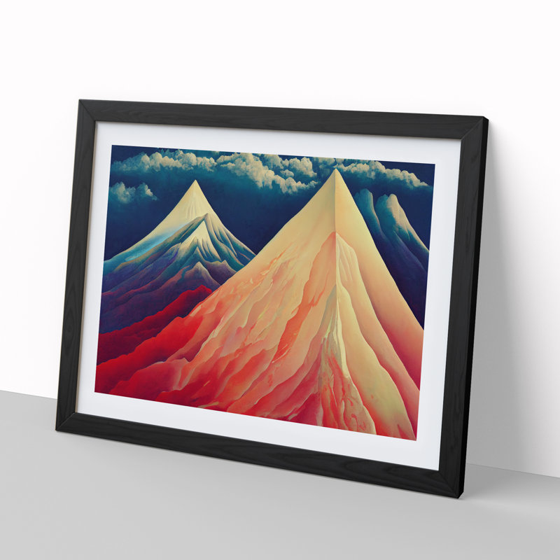 Marvellous Mountains - Single Picture Frame Print, Black, 46cm H x 64cm W x 2cm D