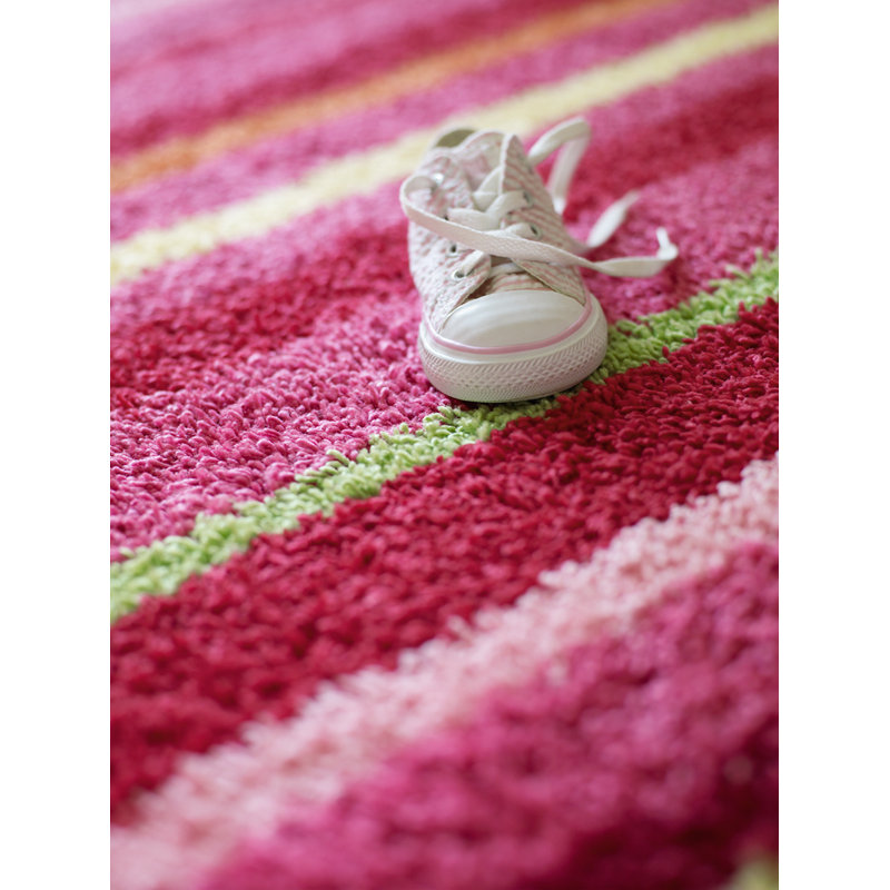 Striped Hand Woven Area Rug, Rectangle 70 x 140cm