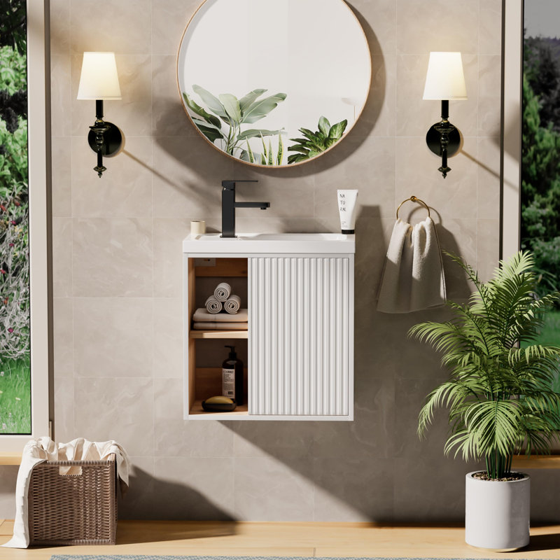 500mm Single Bathroom Vanity with Basin, White