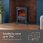 E Cairns 38cm W Black Electric Fireplace with 1800 BTU