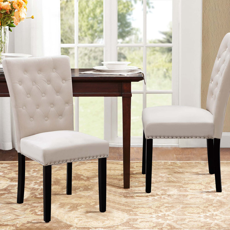 Chaises ergonomiques luxueuses avec panneaux en bois massif et garniture en velours