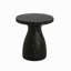 Table d'appoint d'extérieur en travertin MGO, table de bout en béton léger, effet marbre noir