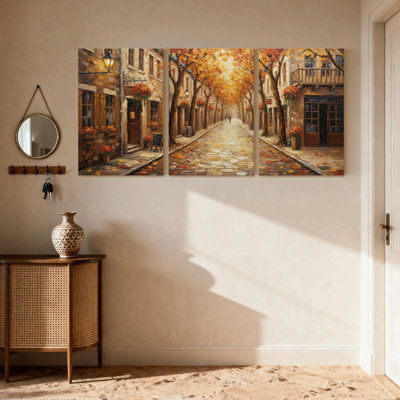 Ensemble de 3 impressions sur toile d'automne