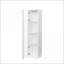 Armoires, armoire d'appoint blanche neige avec 3 lampes en bande bleues en aluminium, l 40 x P 29 x H 170 cm | Panneau de particules | Minimaliste