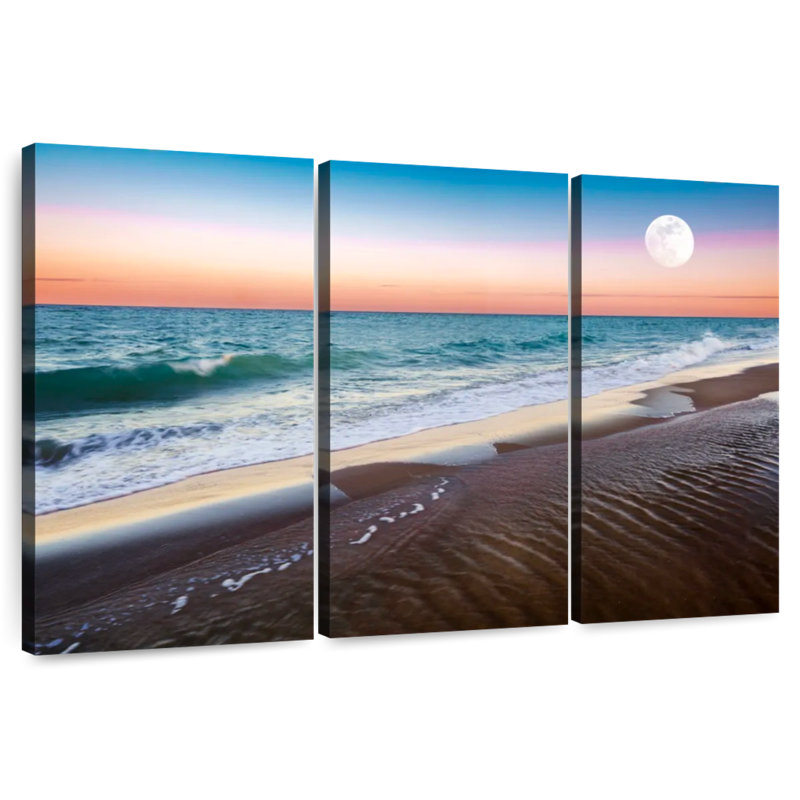 Gillard Moonrise au coucher du soleil, H 36 po x l 57 po
