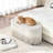 Oval Upholstered Fringe Storage Bench-645844917