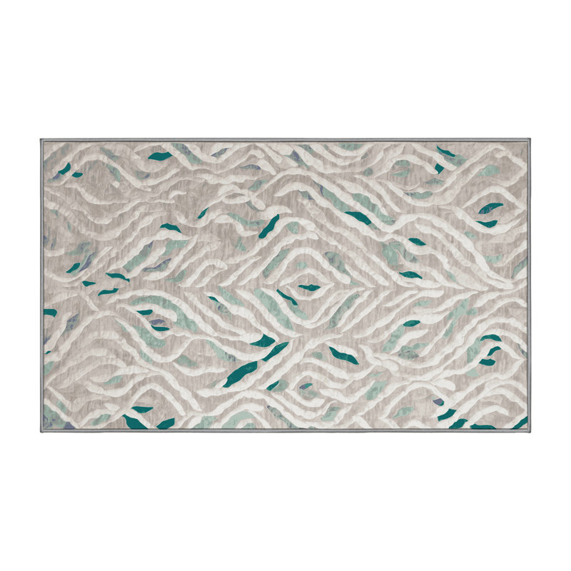 Tapis gris lavable à la machine, Tapis de couloir 2 pi x 5 pi