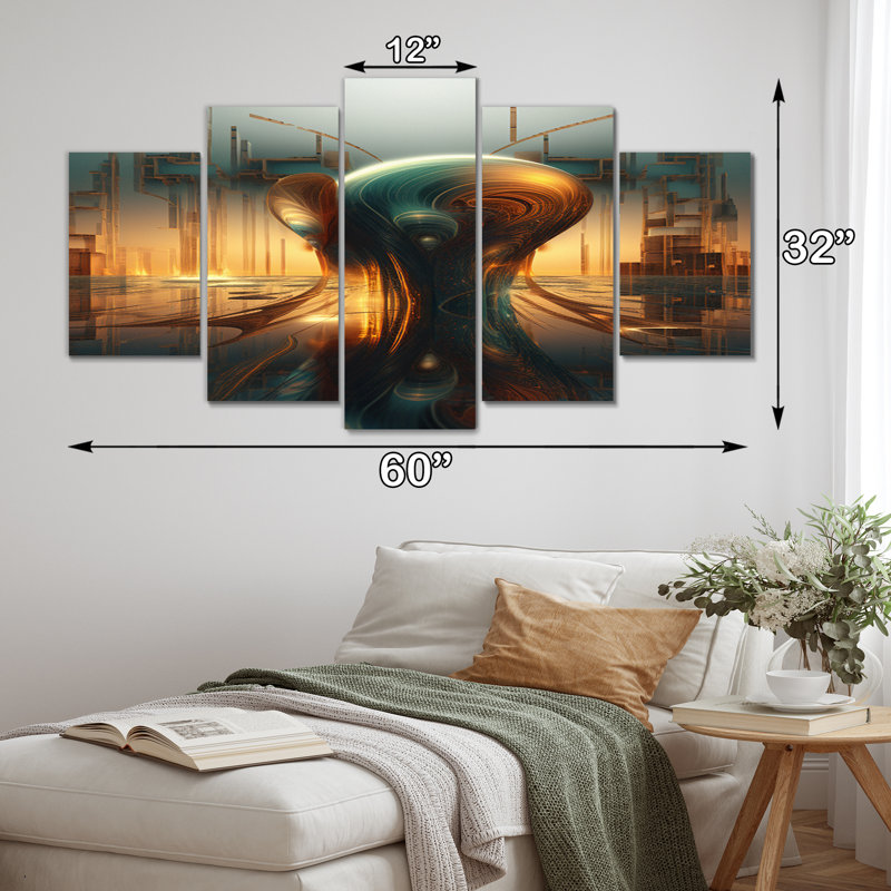 «AI Robot Dreams Of Singularity I» 5 pièces