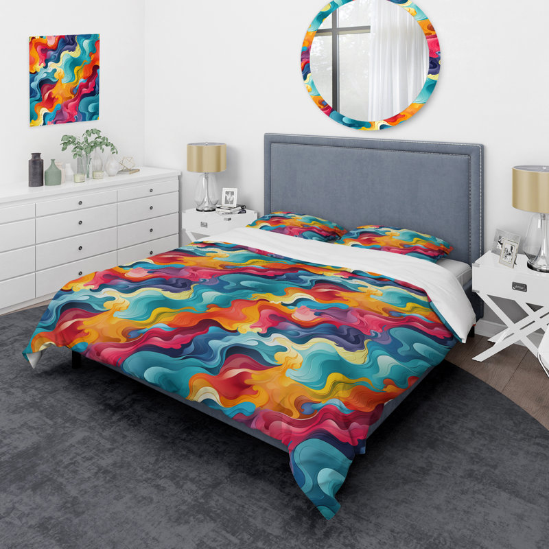Ensemble de housse de couette Popart, Housse de couette simple + 1 taie décorative stan