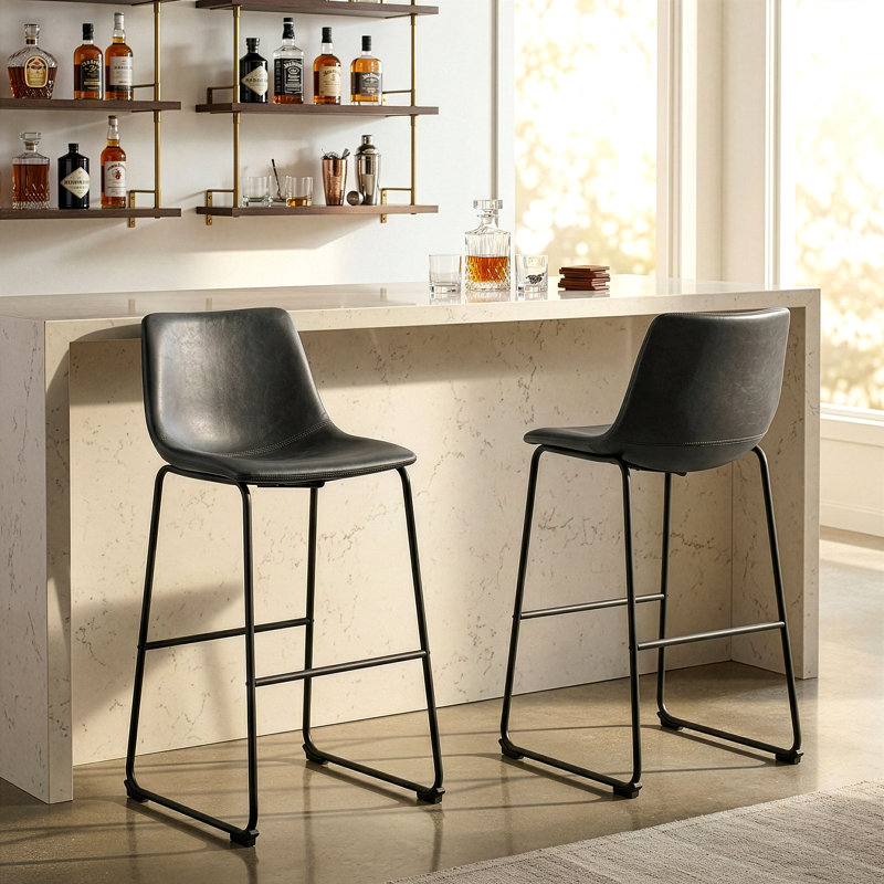 Tabouret de bar 28,5 po Mccoll, Tabouret (hauteur de l'assise : 28,5 po), Gris