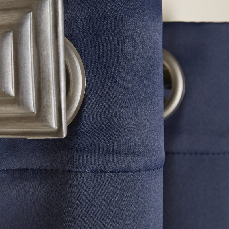 Blackout Grommet Curtain Panel - Basics by Wayfair™, Navy, 54" W x 84" L