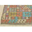 Tapis brun / bleu en laine noué à la main de conception unique 6 pi 9 po x 10 pi Gadis