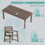 Un grand ensemble de salle à manger adapté à la pelouse de la cour, comprenant une table ultra-longue et 8 chaises, spécialement conçu pour les réunions de famille haut de gamme-820027029